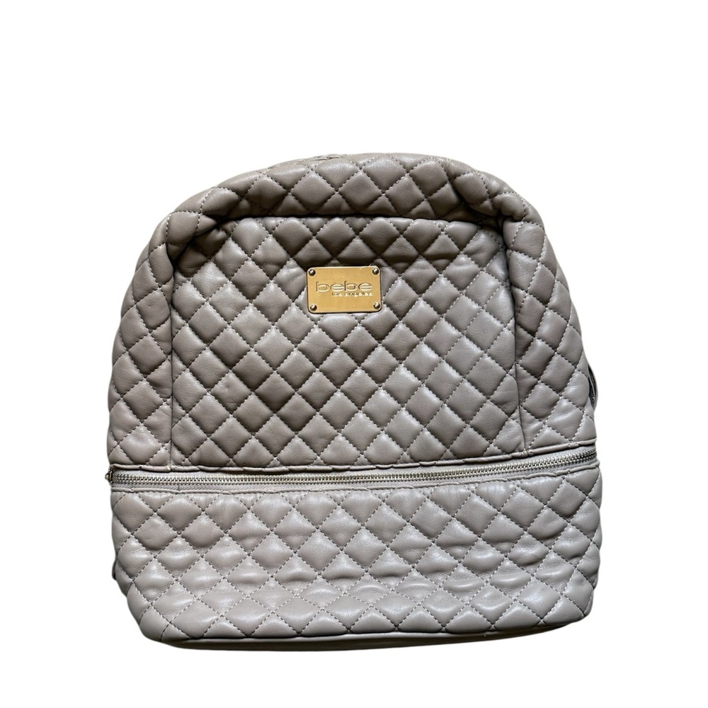 Bebe Quilted Backpack in Elegant Gray